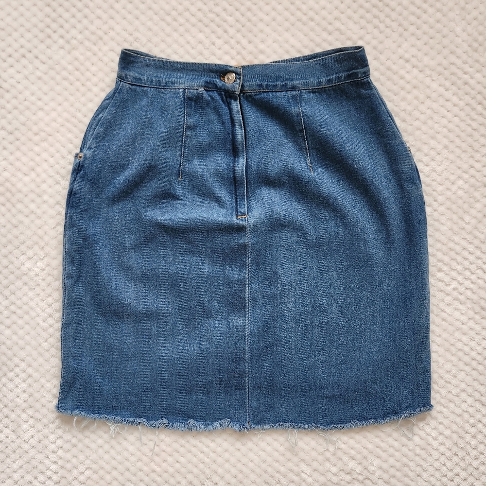 Vintage Denim Mini Skirt - Picture 3 of 5